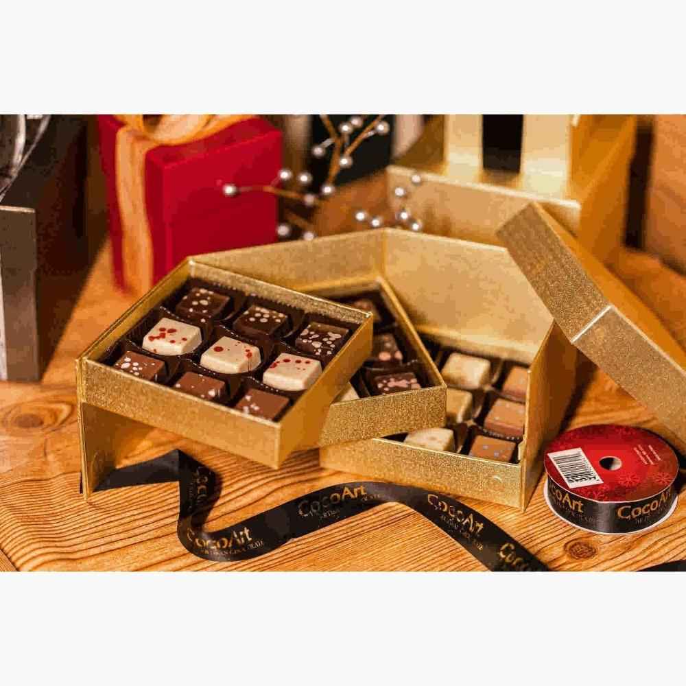 Gourmet Chocolate Truffle, Beautiful  Gift Box, 3 Tier 27 Pc. Happy Holiday gift, impressive gift for friend and family and cooperates.